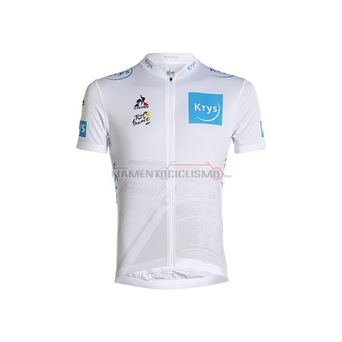 Abbigliamento Ciclismo Tour de France Manica Corta 2021 Bianco